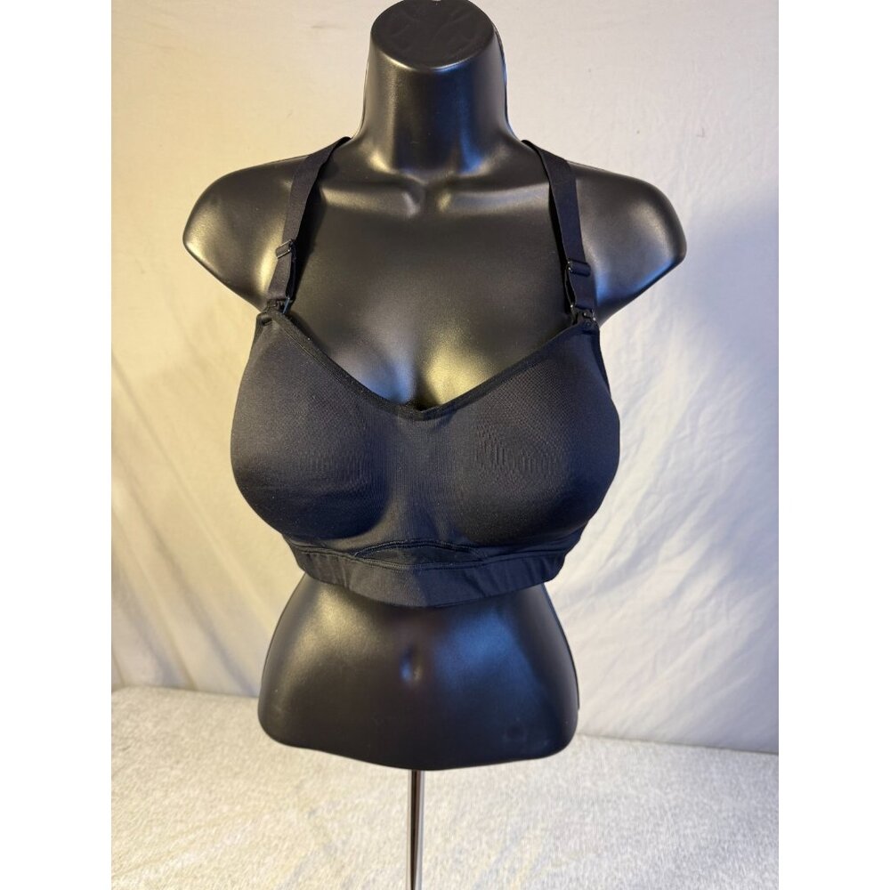 38C Black Sports Bra Nursing Maternity Womens Firm Support Workout Adjustable